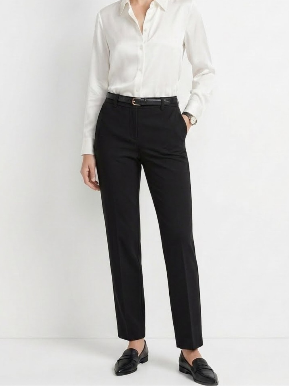 Express Publicist Ankle Mid Rise Black Trousers Size 20L